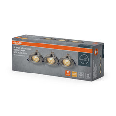Lampa punktowa LED OSRAM  GU10 Adjustable Click 4.5W 827 Satin Nickel