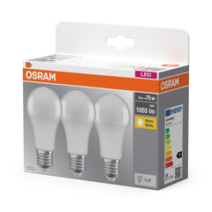 Żarówka LED E27 10W BASE CLASSIC 3 szt., matowa, barwa ciepła