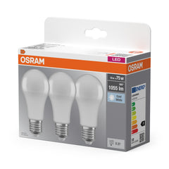 Żarówka LED E27 10W BASE 3 szt., matowa, barwa zimna