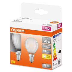 Żarówka LED E14 4W STAR CLASSIC 2 szt. kulka, matowa, barwa ciepła