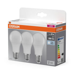 Żarówka LED E27 8,5W BASE CLASSIC 3 szt., matowa, barwa zimna