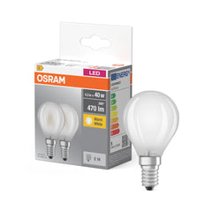 Żarówka LED E14 4W BASE 2 szt. kulka, matowa, barwa ciepła