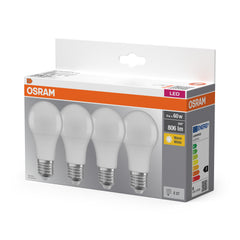 Żarówka LED E27 8,5W BASE CLASSIC 4 szt., matowa, barwa ciepła