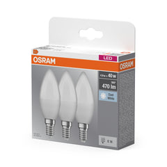 Żarówka LED E14 4,9W LED BASE 1 szt. świeczka, matowa, barwa zimna