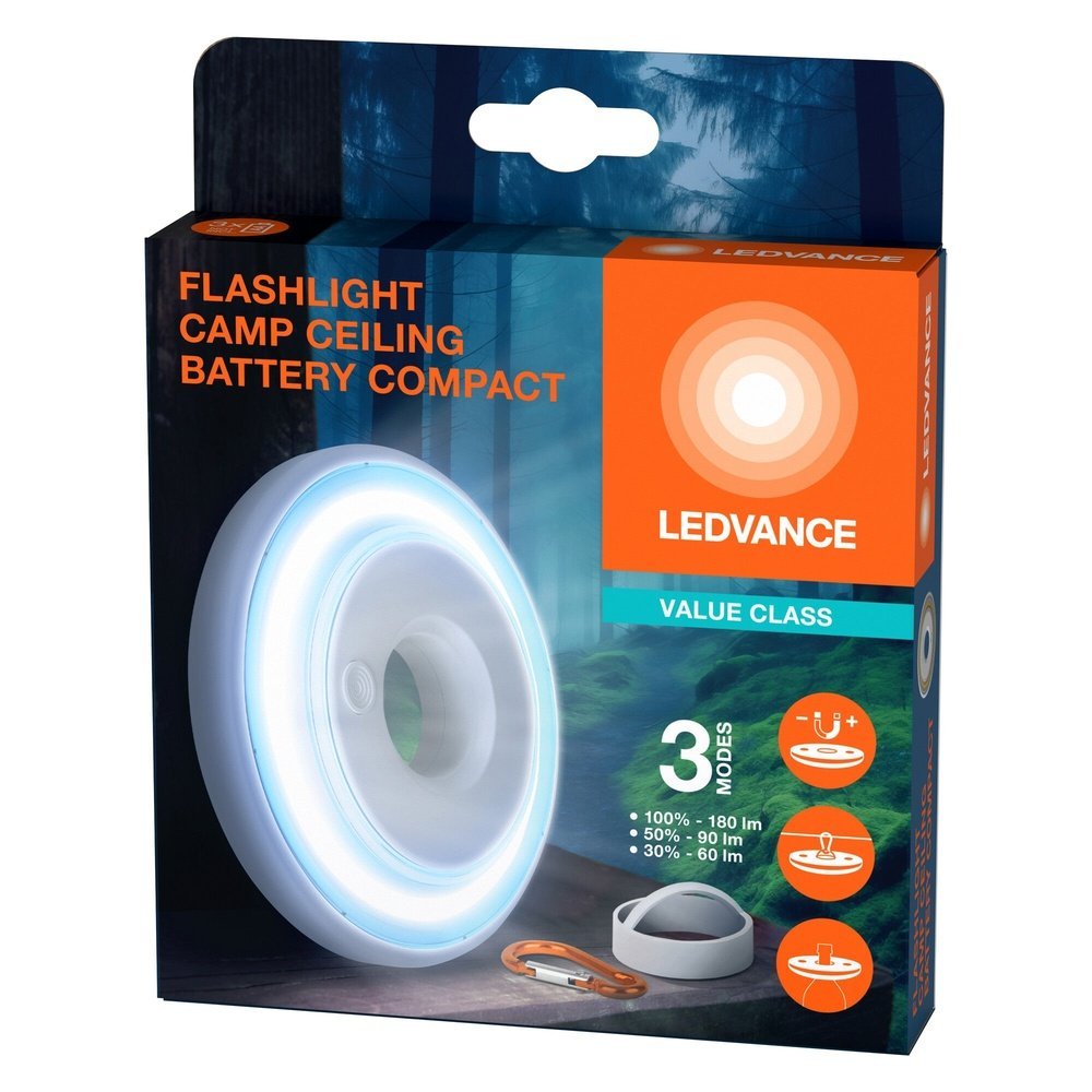 Bateryjna Zewnętrzna LED Latarka Sufitowa Zimnobiała - eshop Ledvance PL 4099854175688