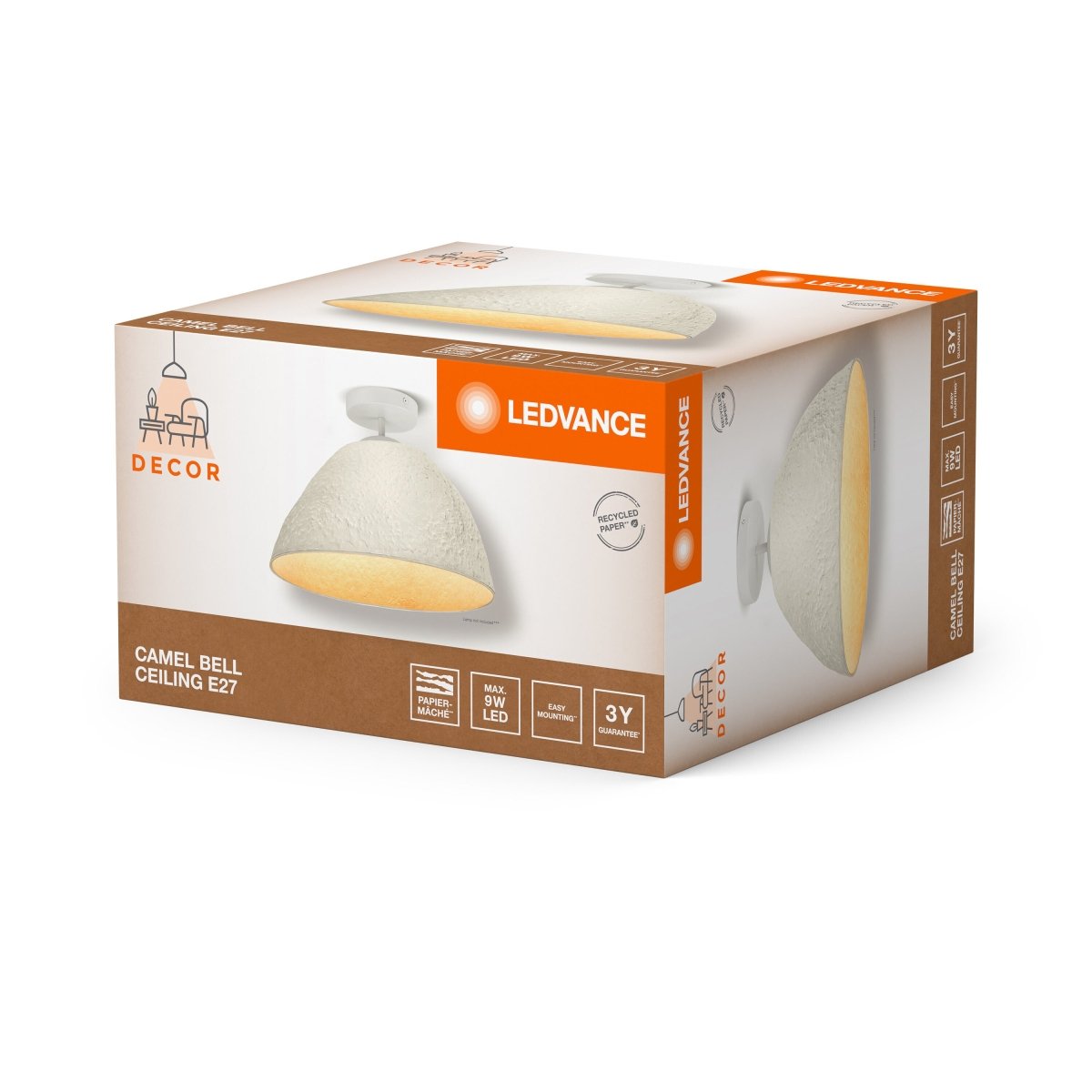 Dekoracyjna Oprawa LED Papierowa E14 i E27 Ciemna - Poland LEDVANCE e-shop 4058075837805