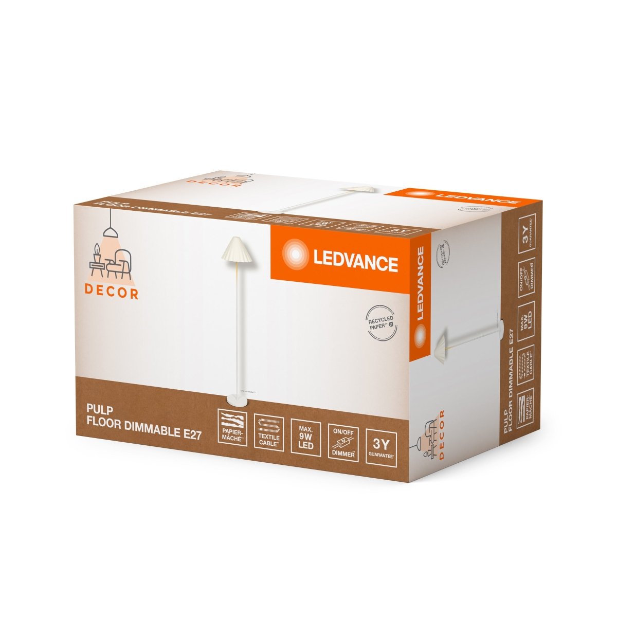 Dekoracyjna Oprawa LED Papierowa E14 i E27 do Sypialni - Poland LEDVANCE e-shop 4058075837980