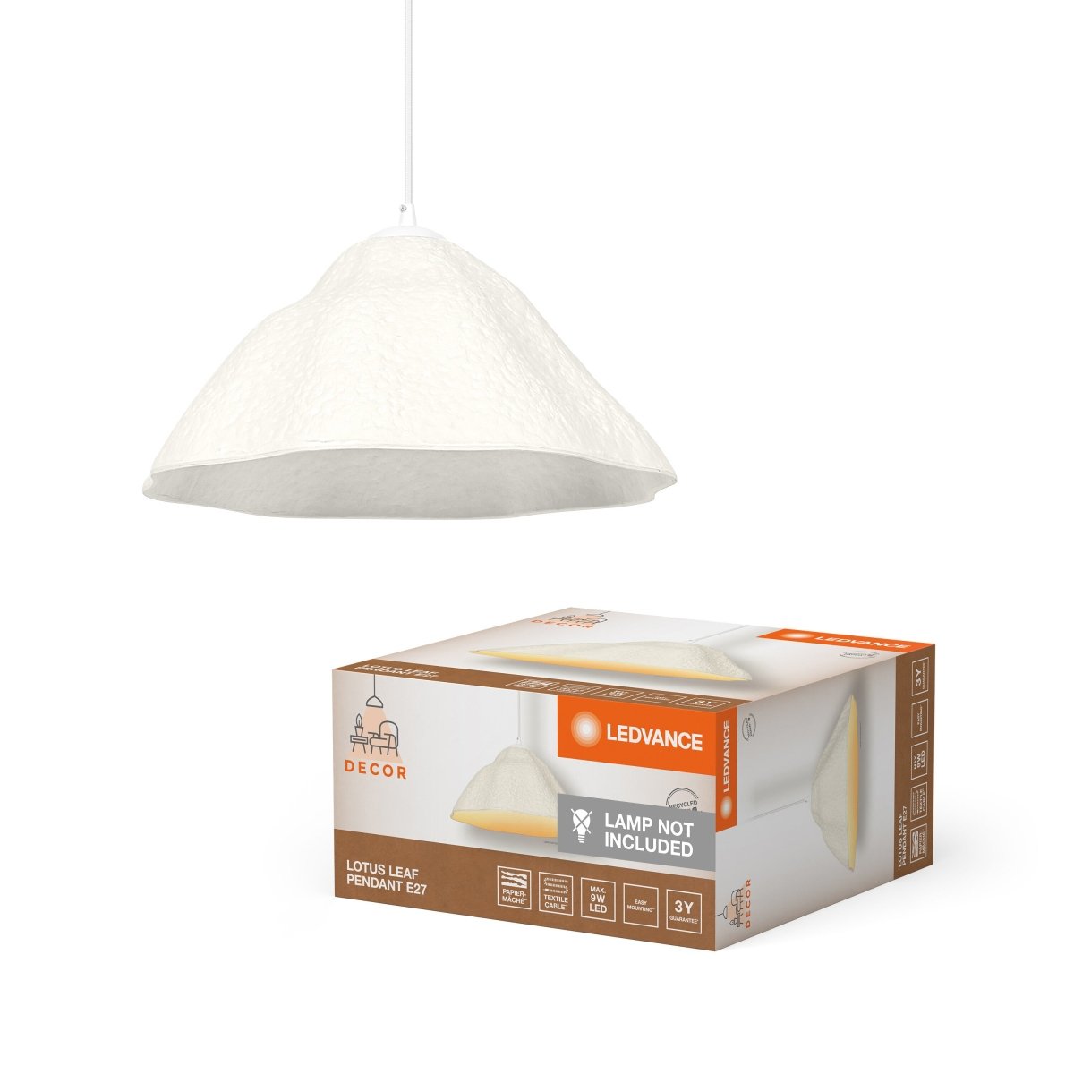 Dekoracyjna Oprawa LED Papierowa E14 i E27 Nowoczesna - Poland LEDVANCE e-shop 4058075837669