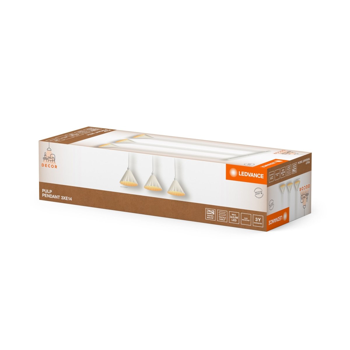Dekoracyjna Oprawa LED Papierowa E14 i E27 Wzór Geometryczny - Poland LEDVANCE e-shop 4058075837881