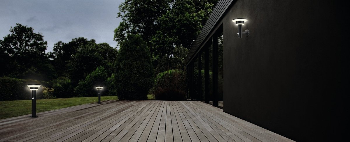 Kinkiet zewnętrzny LED ENDURA STYLE Solar Sensor Wall Circle 6W BK - Poland LEDVANCE e-shop 4058075392724