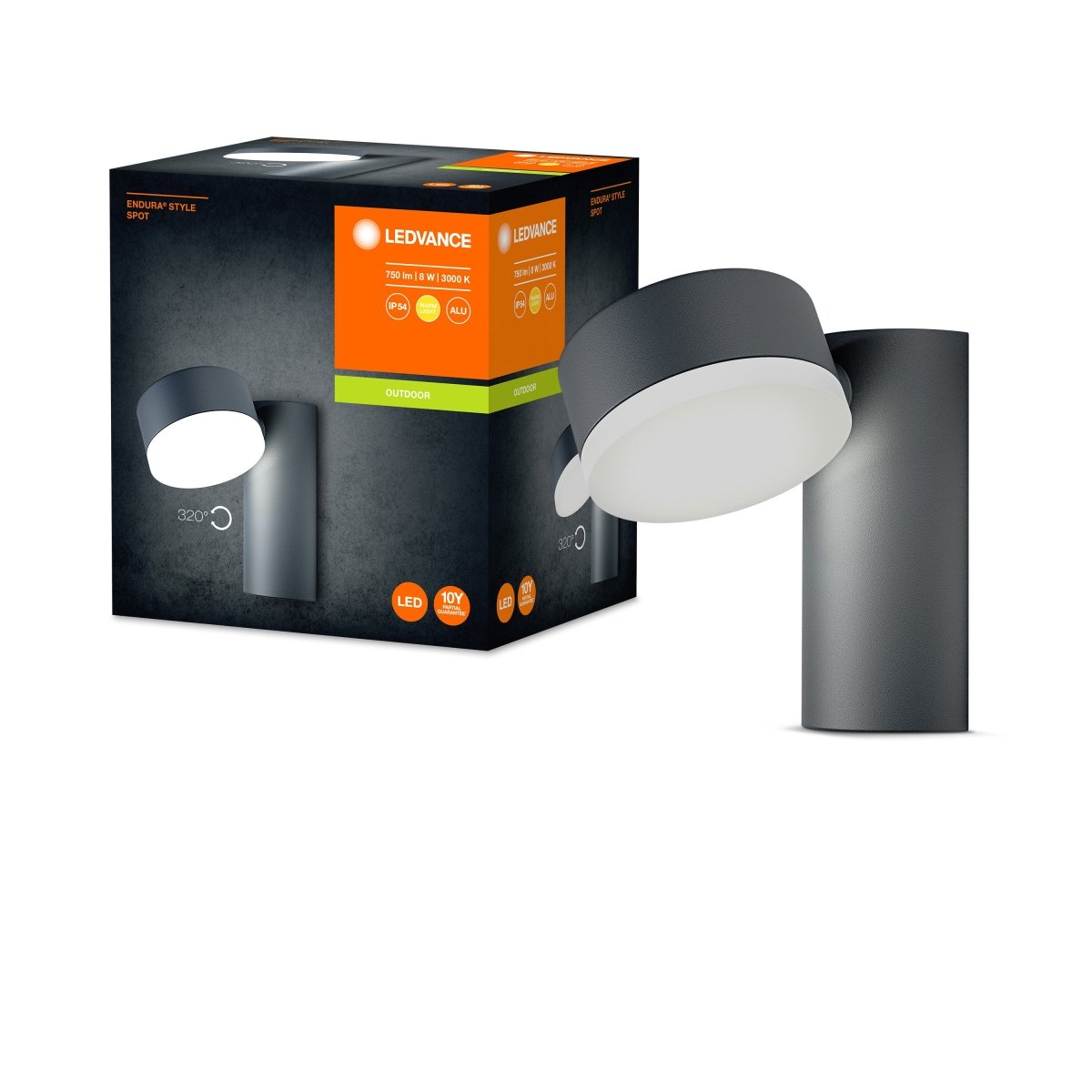 Kinkiet zewnętrzny LED ENDURA STYLE Spot Round 8W DG - Poland LEDVANCE e-shop 4058075214095