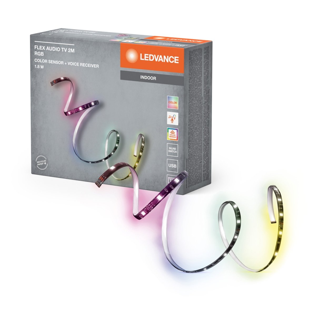 Kolorowy pasek LED USB samoprzylepny RGB 1,80 W - Poland LEDVANCE e-shop 4099854095283