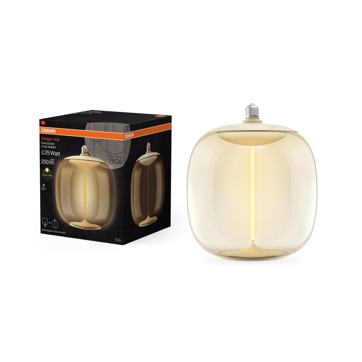 Lampa LED dekoracyjna Magnetic technologia E27 3,4W 2700K - Poland LEDVANCE e-shop 4099854173844