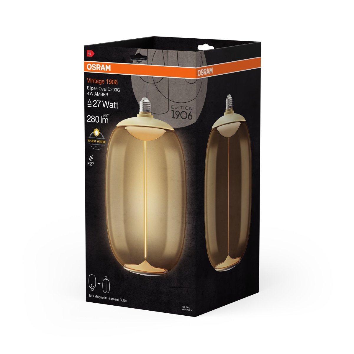Lampa LED dekoracyjna Magnetic technologia E27 4W 2700K - Poland LEDVANCE e-shop 4099854173882