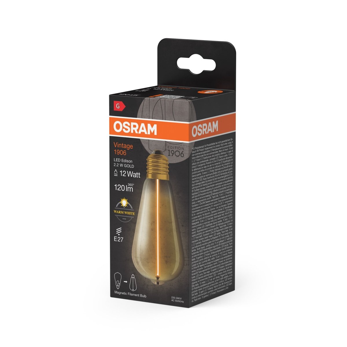 Lampa LED dekoracyjna żarówki Edison E27 2,2W 2700 K - Poland LEDVANCE e-shop 4099854049873