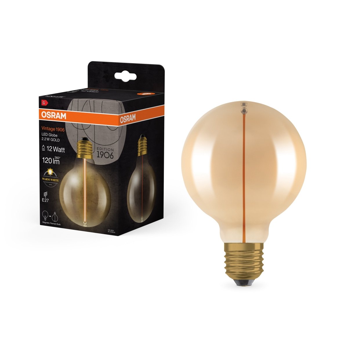Lampa LED dekoracyjna żarówki Edison E27 2,2W 2700K - Poland LEDVANCE e-shop 4099854049934