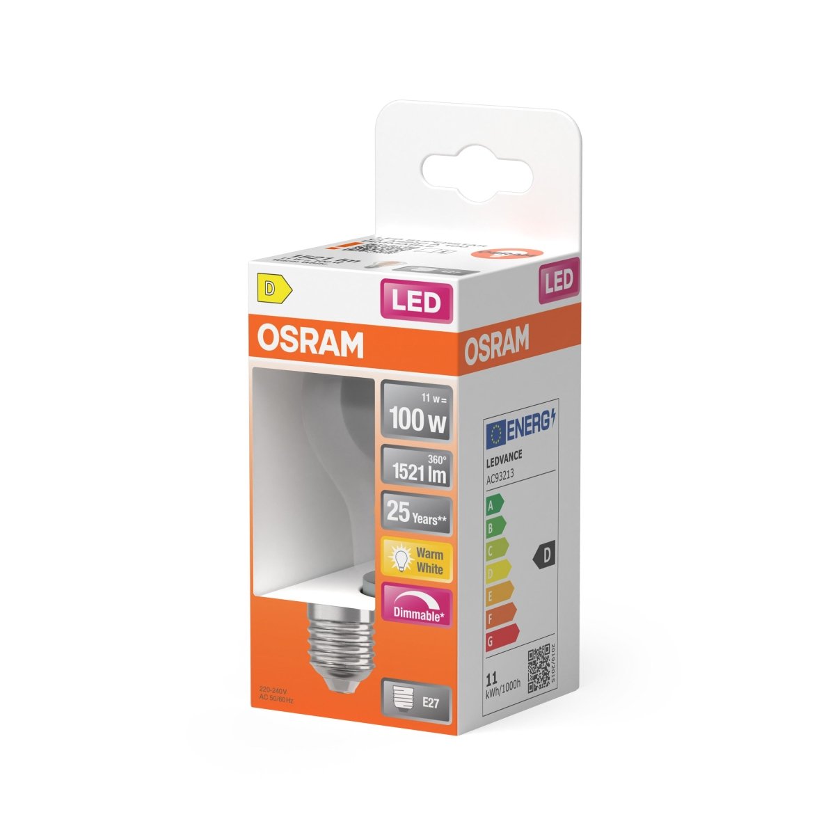 Lampa LED E27 11W 2700K 1521lm Ściemnialna Żarówka - Poland LEDVANCE e-shop 4058075245907