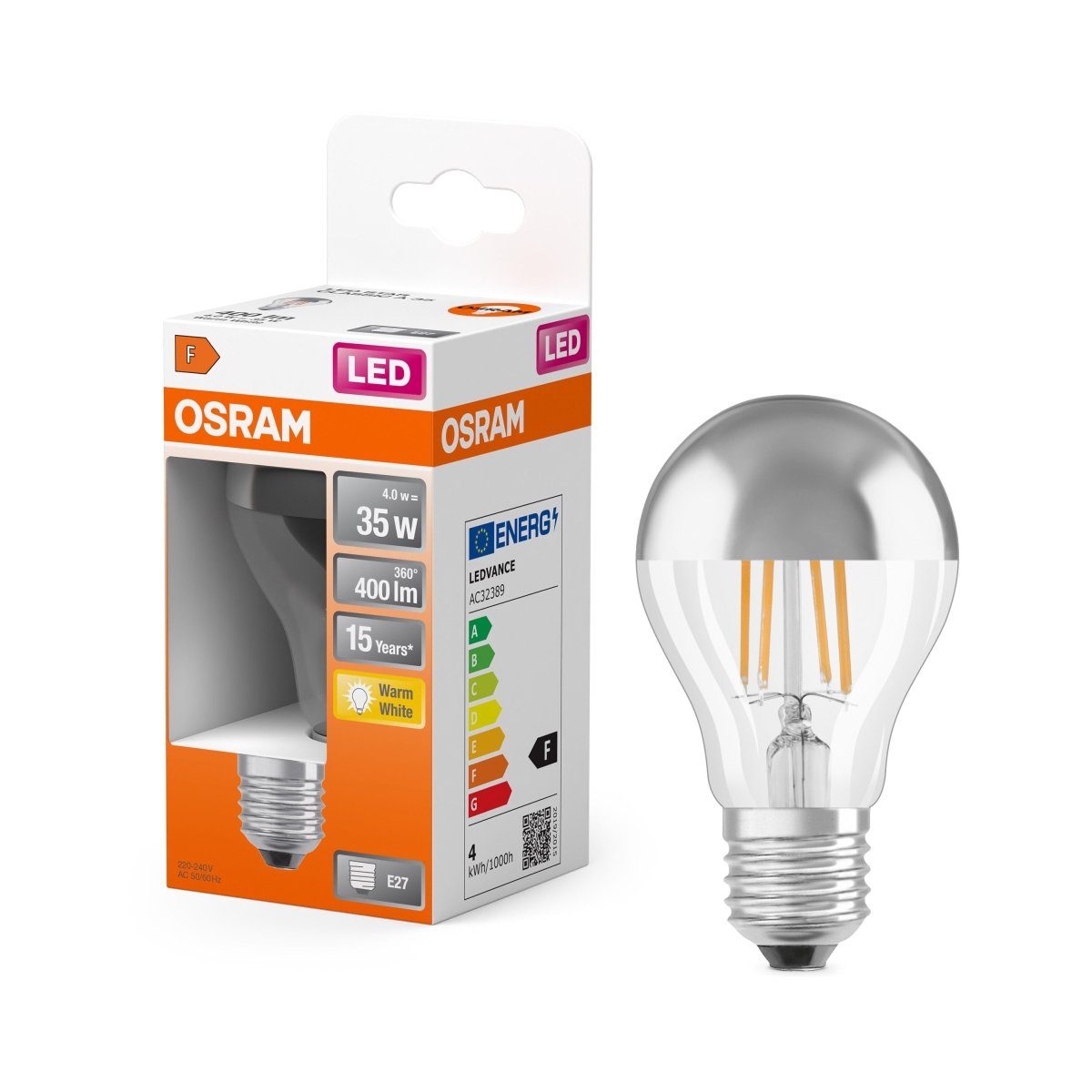 Lampa LED E27 4W 2700K 400lm Zwierciadło w Koronie - Poland LEDVANCE e-shop 4058075435322