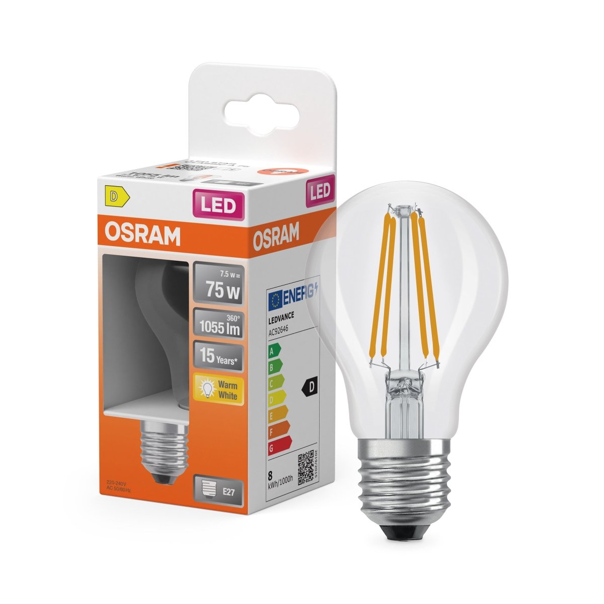 Lampa LED E27 7,5W 2700K 1055lm Klasyczna - Poland LEDVANCE e-shop 4058075112360