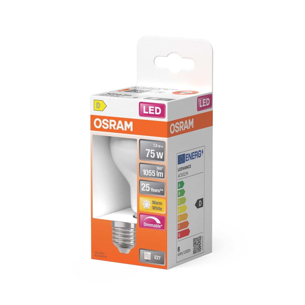Lampa LED E27 7,5W 2700K 1055lm Ściemnialna - Poland LEDVANCE e-shop 4058075112094