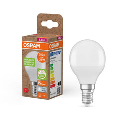 Lampa LED Klasyczna żarówka P z recyklingu E14 3,3W 4000K - Poland LEDVANCE e-shop 4058075832060