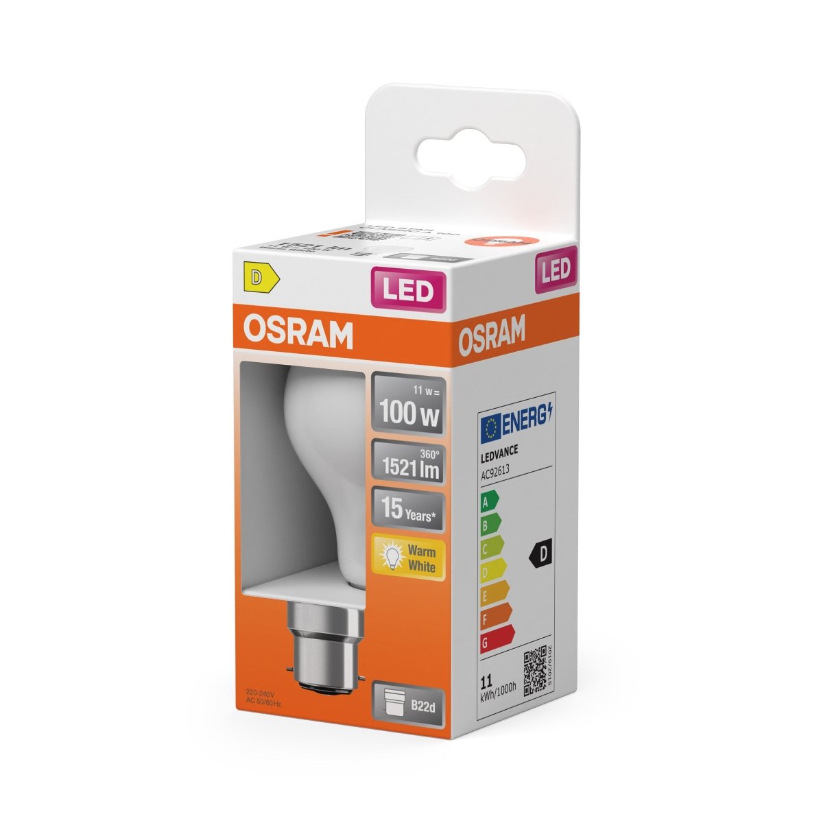 Lampa LED klasyczny krztałt B22d 11 W 2700 K 1521lm - Poland LEDVANCE e-shop 4058075124684