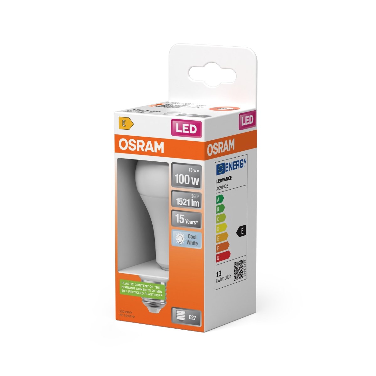 Lampa LED klasyczny krztałt E27 13 W 4000 K 1521lm - Poland LEDVANCE e-shop 4058075304253