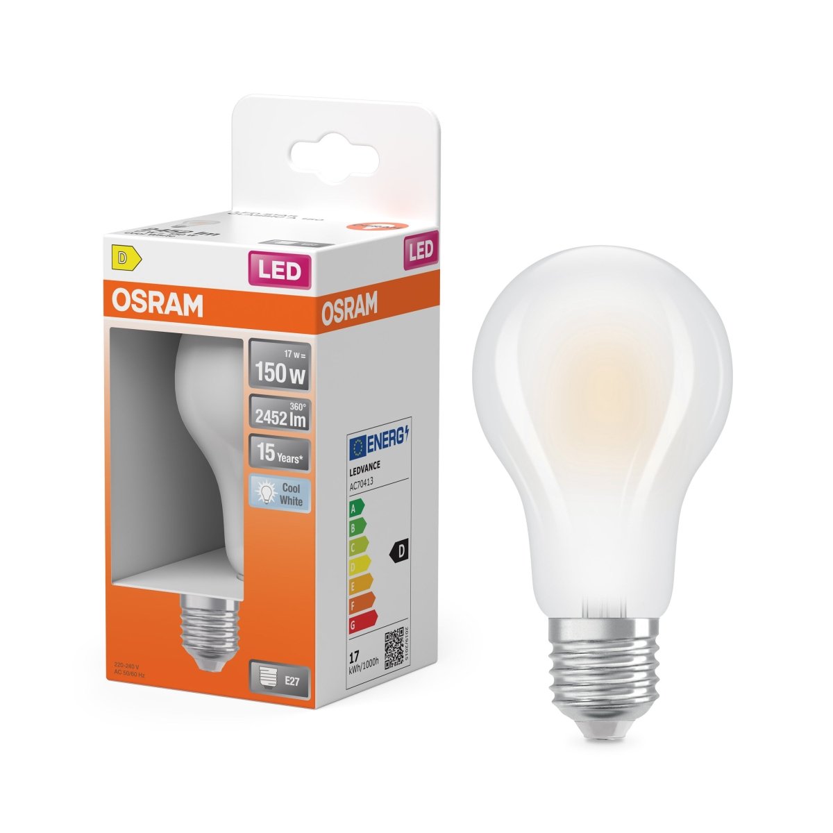 Lampa LED klasyczny krztałt E27 17 W 4000 K 2452lm - Poland LEDVANCE e-shop 4058075305038
