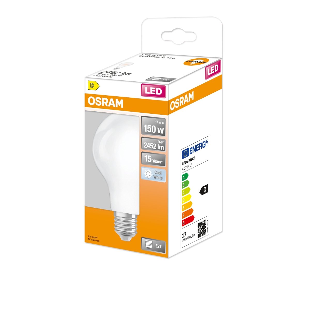 Lampa LED klasyczny krztałt E27 17 W 4000 K 2452lm - Poland LEDVANCE e-shop 4058075305038