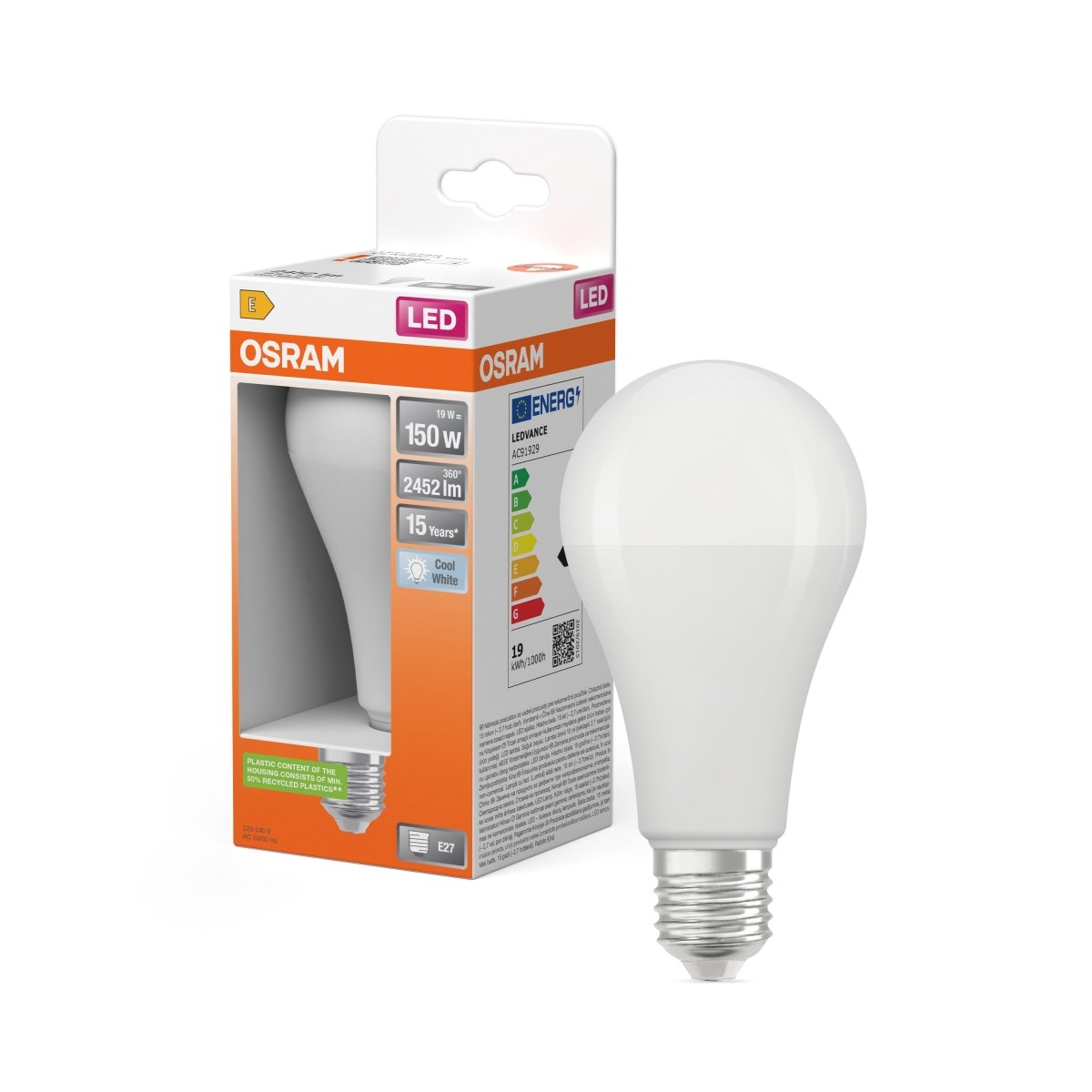 Lampa LED klasyczny krztałt E27 19 W 4000 K 2452lm - Poland LEDVANCE e-shop 4099854023149