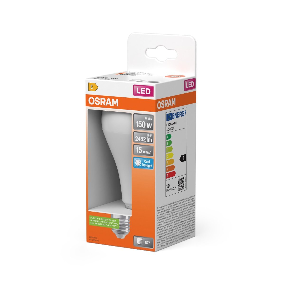 Lampa LED klasyczny krztałt E27 19 W 6500 K 2452lm - Poland LEDVANCE e-shop 4099854023163