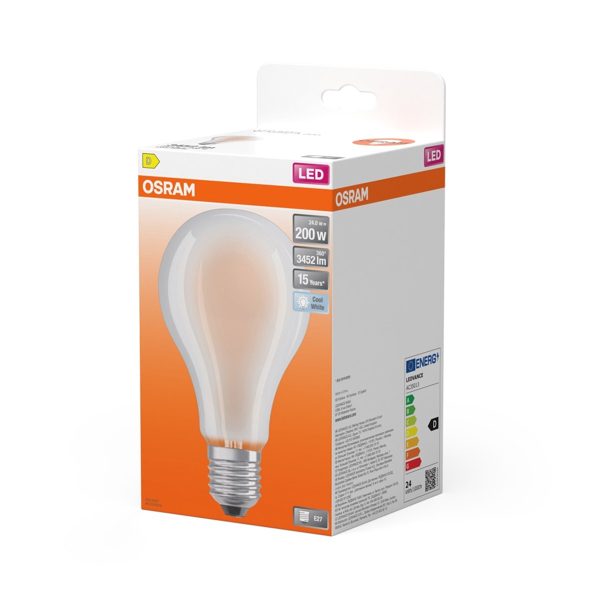 Lampa LED klasyczny krztałt E27 24 W 4000 K 3452lm - Poland LEDVANCE e-shop 4058075619098