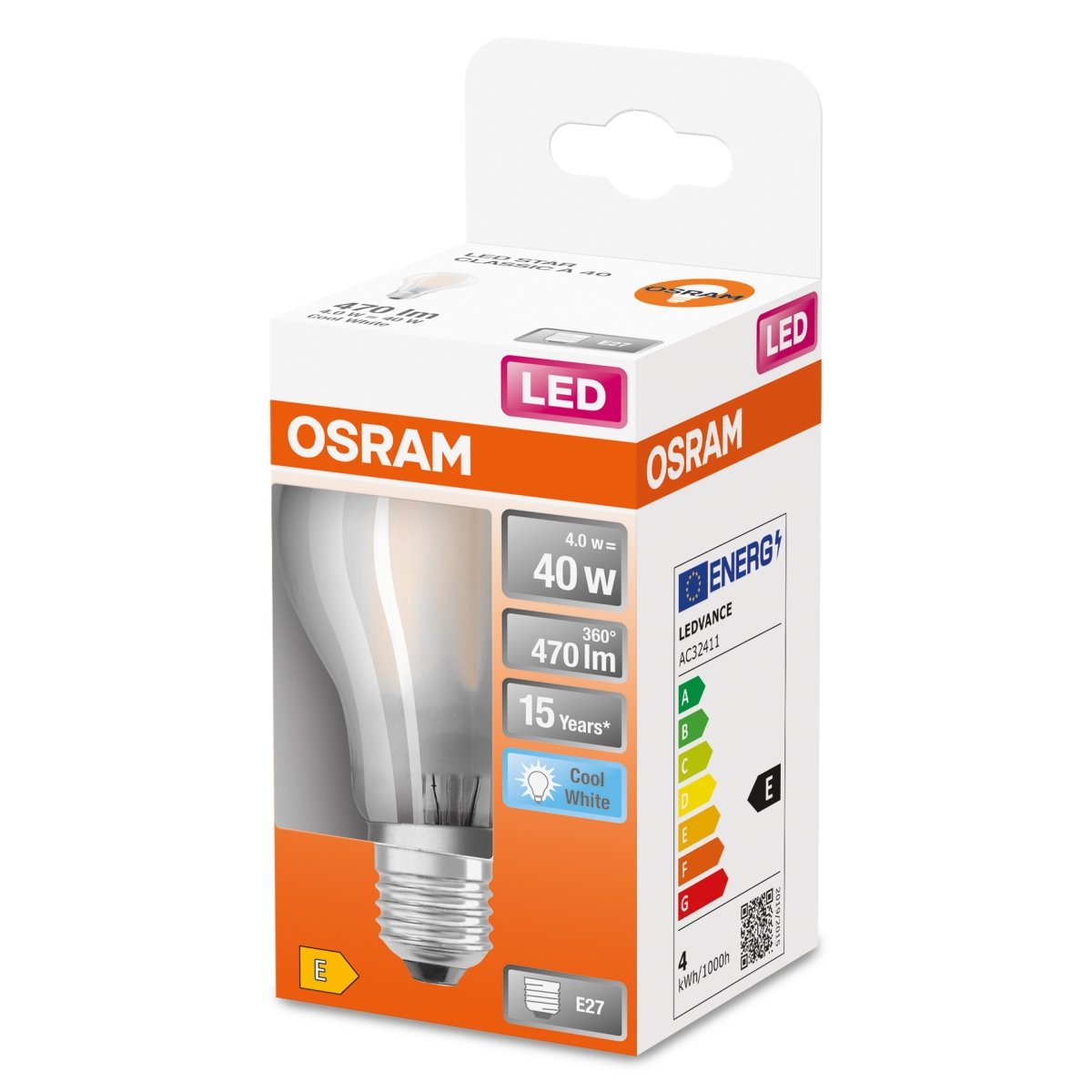 Lampa LED klasyczny krztałt E27 4 W 4000 K 470lm - Poland LEDVANCE e-shop 4058075303409