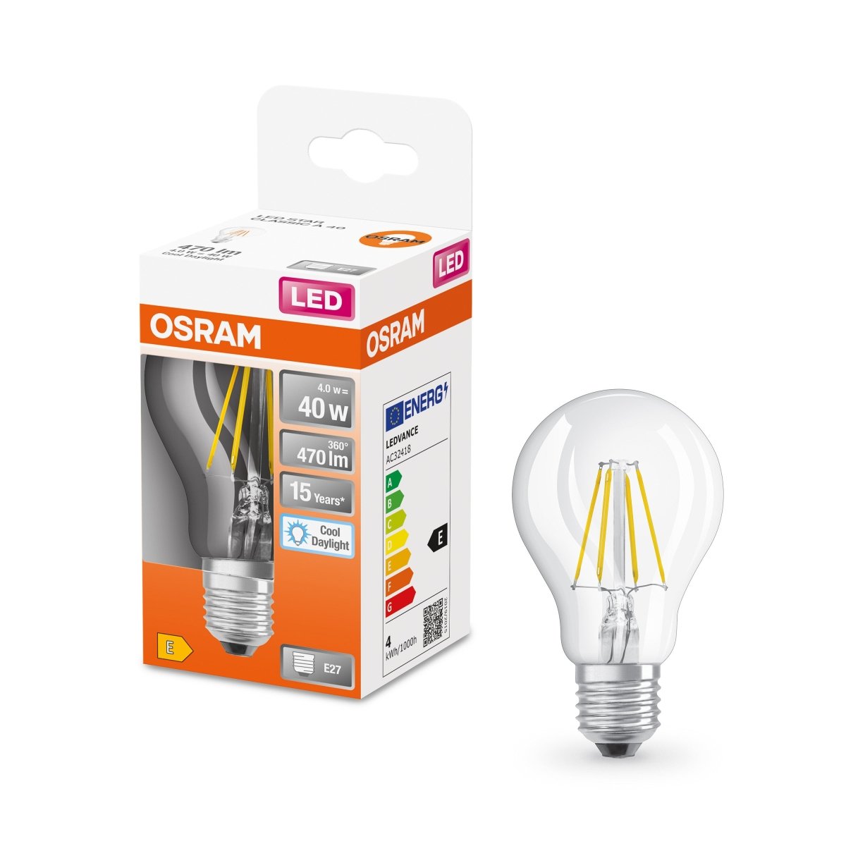 Lampa LED klasyczny krztałt E27 4 W 6500 K 470lm - Poland LEDVANCE e-shop 4058075466012