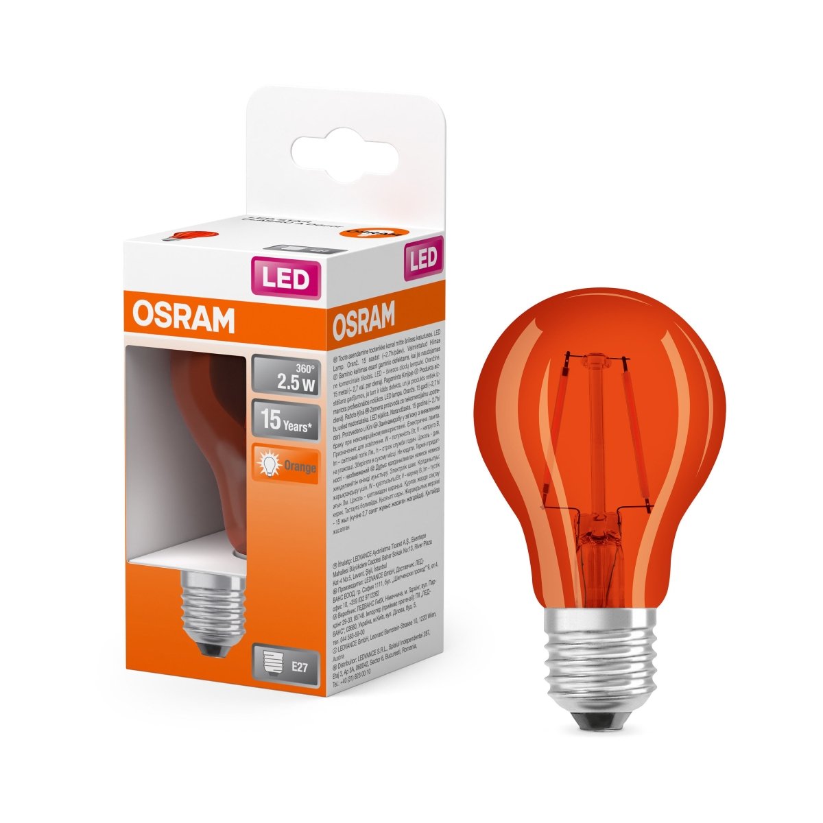 Lampa LED klasyczny krztałt Pom. E27 2,5W 1500K 160lm - Poland LEDVANCE e-shop 4058075433960