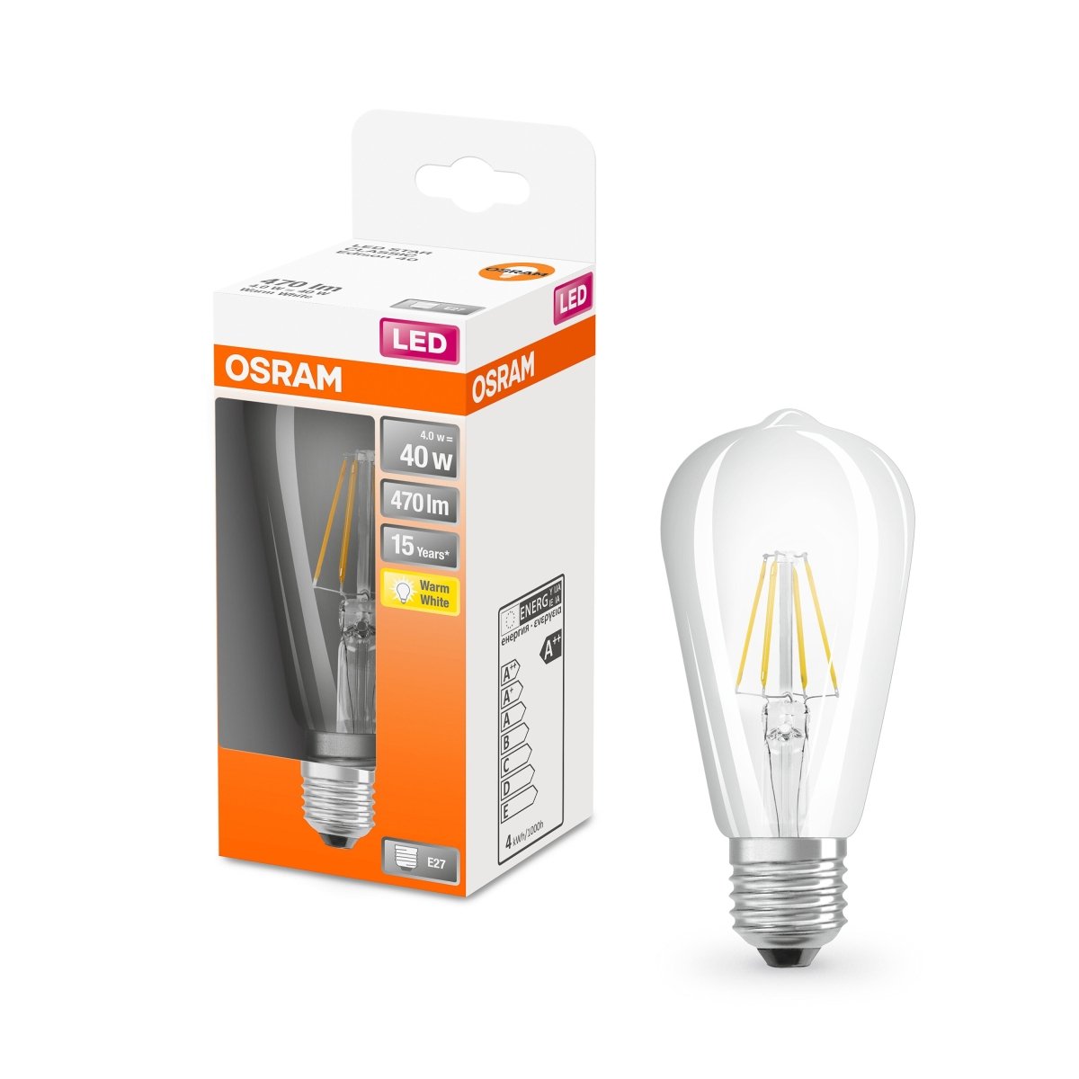 Lampa LED kształt żarówki klasycznej E27 4 W 2700 K 470lm - Poland LEDVANCE e-shop 4058075434424