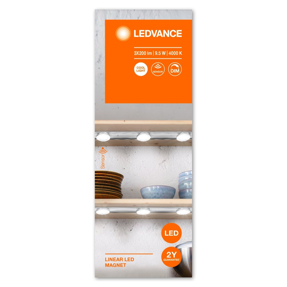 Lampa LED LINEAR MAGNET 3 9,5W, do kuchni z czujnikiem ruchu, 3x LED - Poland LEDVANCE e-shop 4058075575677