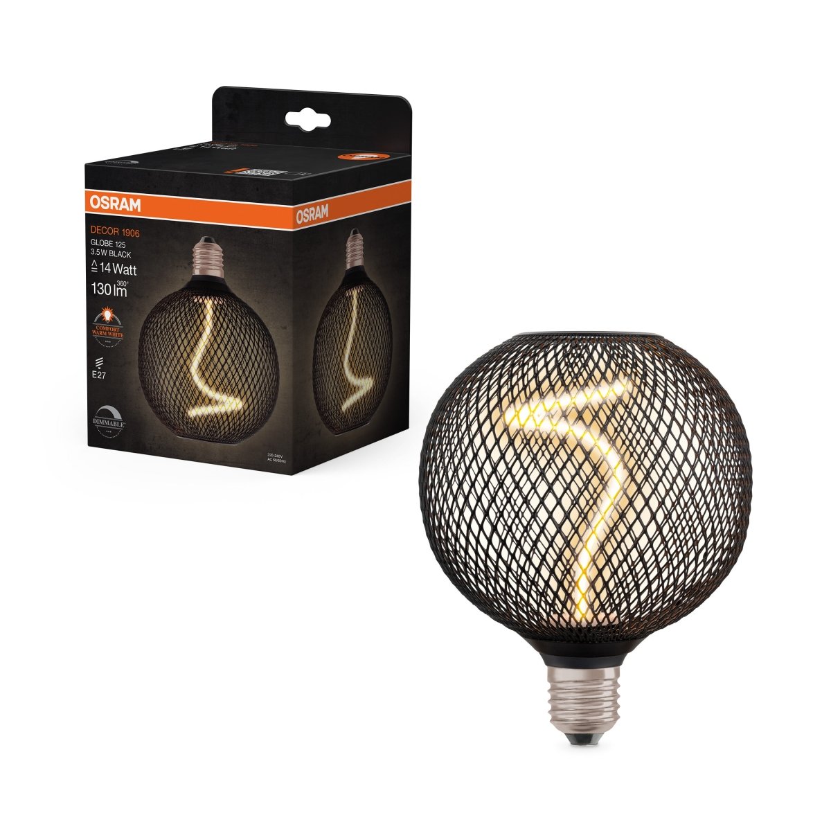 Lampa LED metalowa obudowa E27 3,5W 1800K 130lm Loftowa - Poland LEDVANCE e-shop 4058075840287