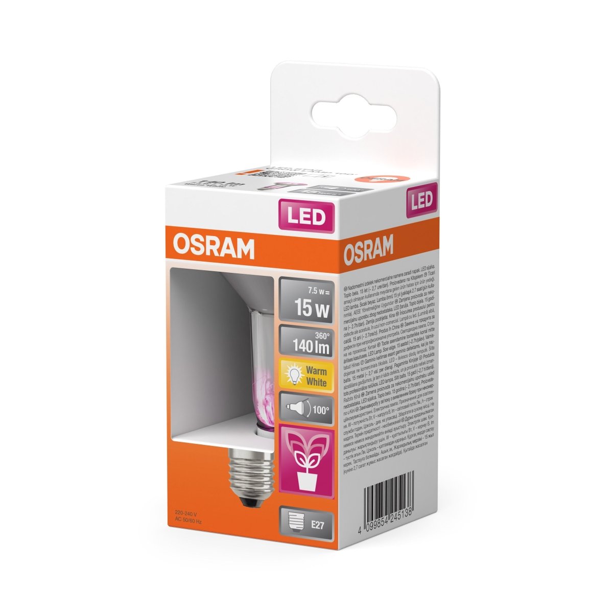 Lampa LED o specjalnym spektrumKolorów E27 7,5W 1300K 140lm - Poland LEDVANCE e-shop 4099854245138