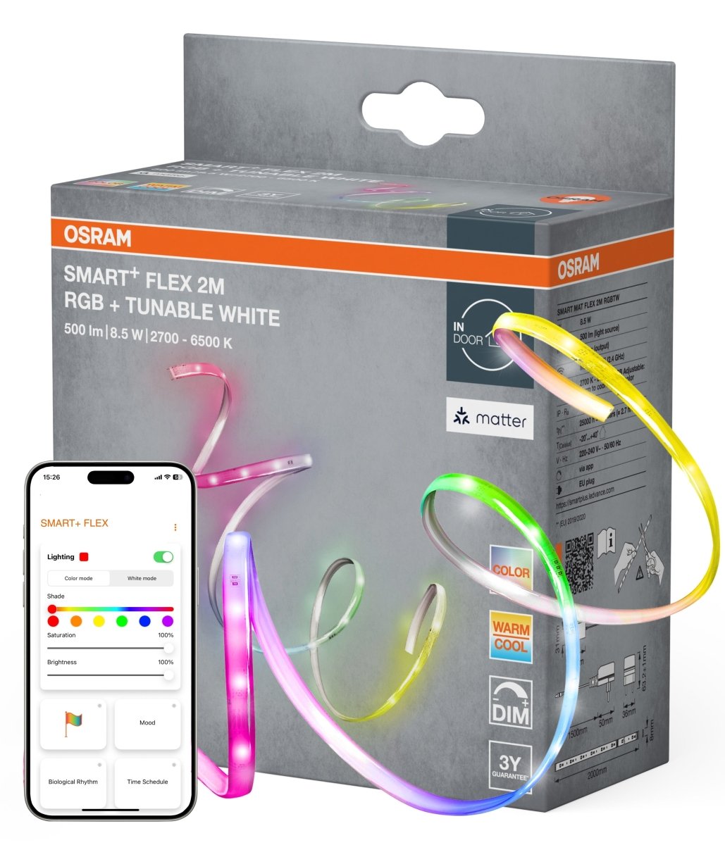 Lampa LED OSRAM SMART+ MATTER Flex 2M RGB biały – Poland LEDVANCE e-shop