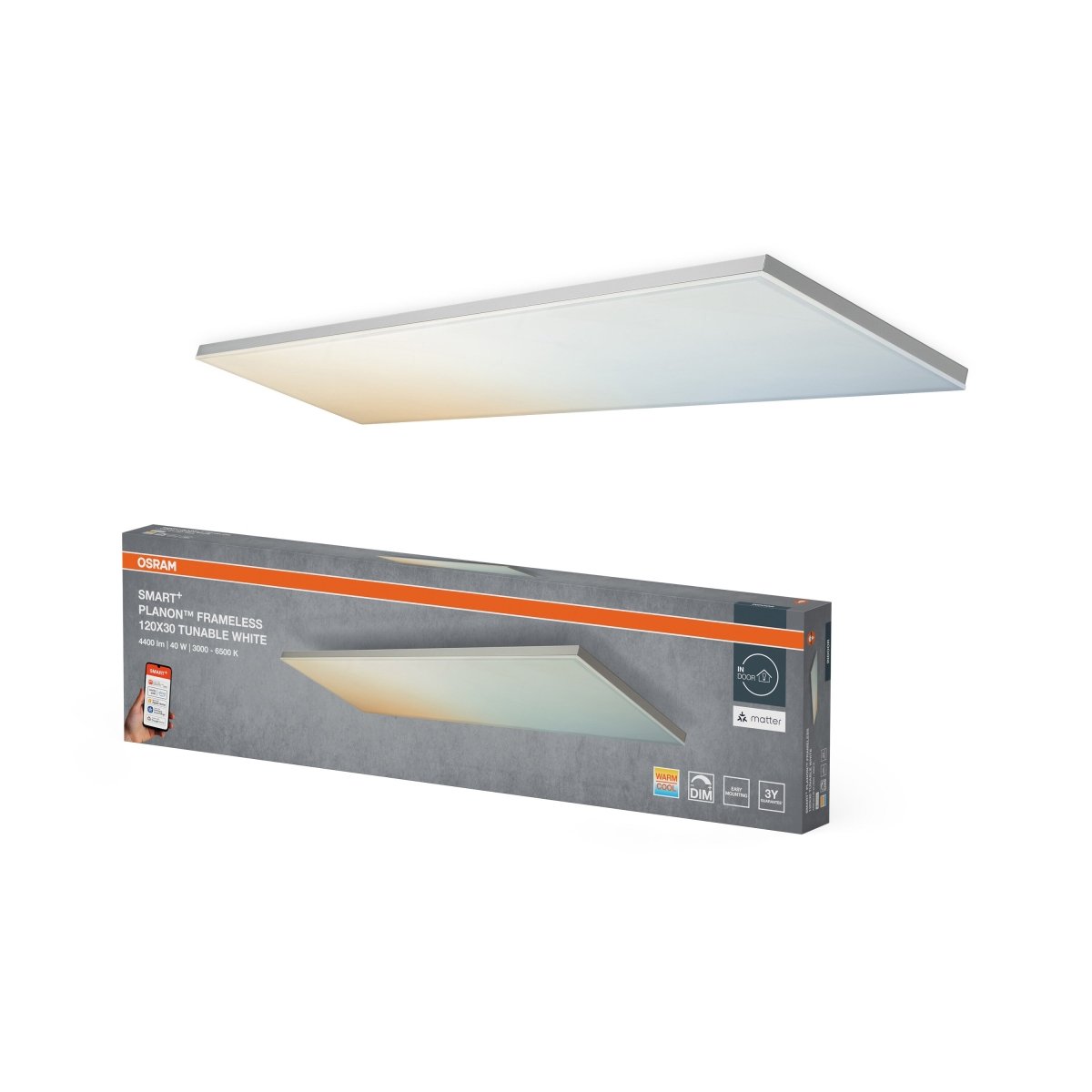 Lampa LED OSRAM SMART+ MATTER Planon Frameless Tunable biały 1200x300mm - Poland LEDVANCE e - shop 4099854471179