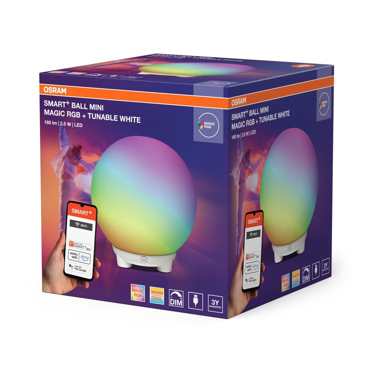 Lampa LED OSRAM Smart+ Wifi Ball Magic Mini RGBW USB - Poland LEDVANCE e - shop 4099854475825