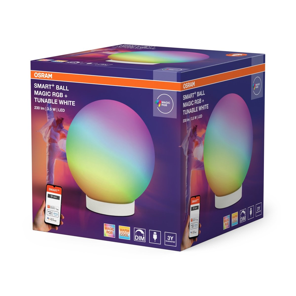 Lampa LED OSRAM Smart+ Wifi Ball Magic RGBW USB - Poland LEDVANCE e - shop 4099854475801