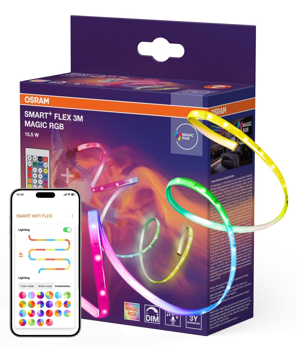 Lampa LED OSRAM Smart+ Wifi Flex Magic RGB 5M Remote Control - Poland LEDVANCE e - shop 4099854483127