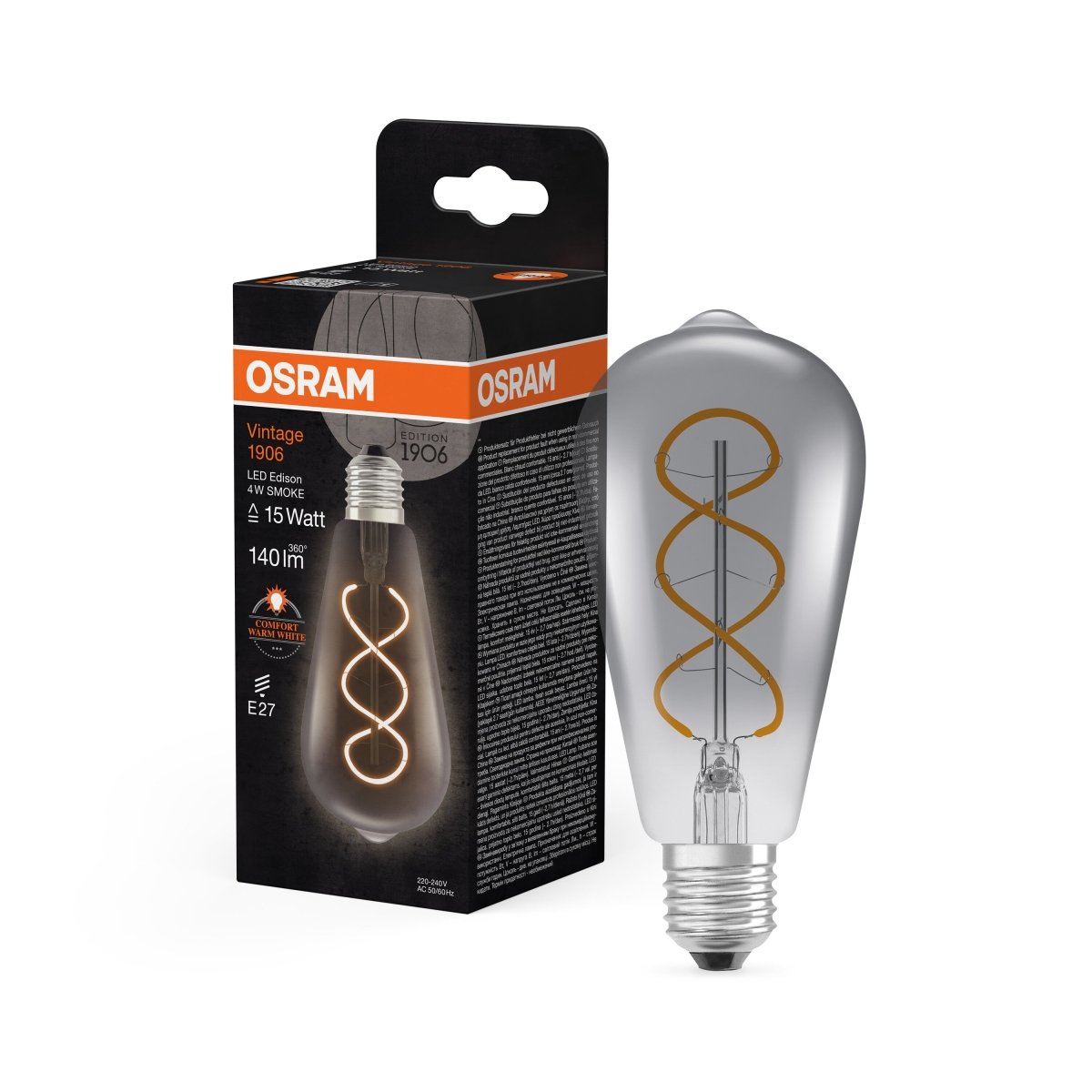 Lampa LED Vintage klas. krztałt Edisona E27 4W 1800K 140lm - Poland LEDVANCE e-shop 4099854091315