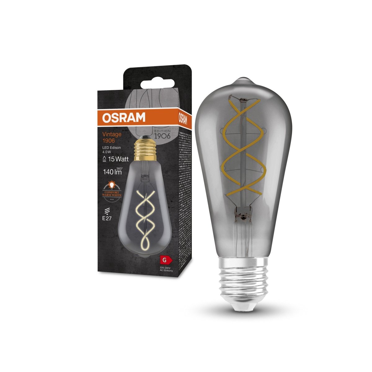 Lampa LED Vintage klas. krztałt Edisona E27 4W 1800K 140lm - Poland LEDVANCE e - shop 4099854091315