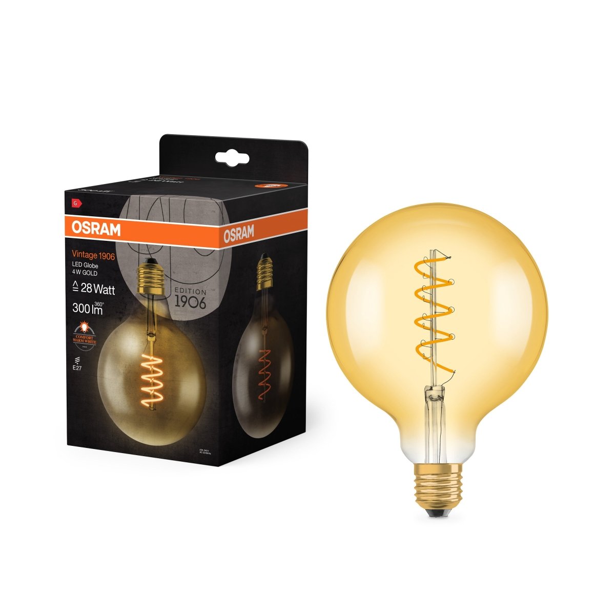 Lampa LED Vintage Klasyczny Krztałt E27 4W 2000K 300lm - Poland LEDVANCE e-shop 4058075092136