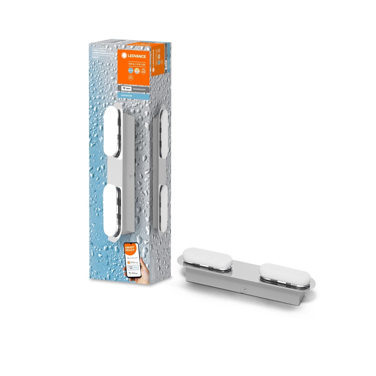 Lampa LED WiFi ORBIS WALL DUPLO 15W, SMART, do łazienki,IP44,29,5 cm - Poland LEDVANCE e-shop 4058075573659