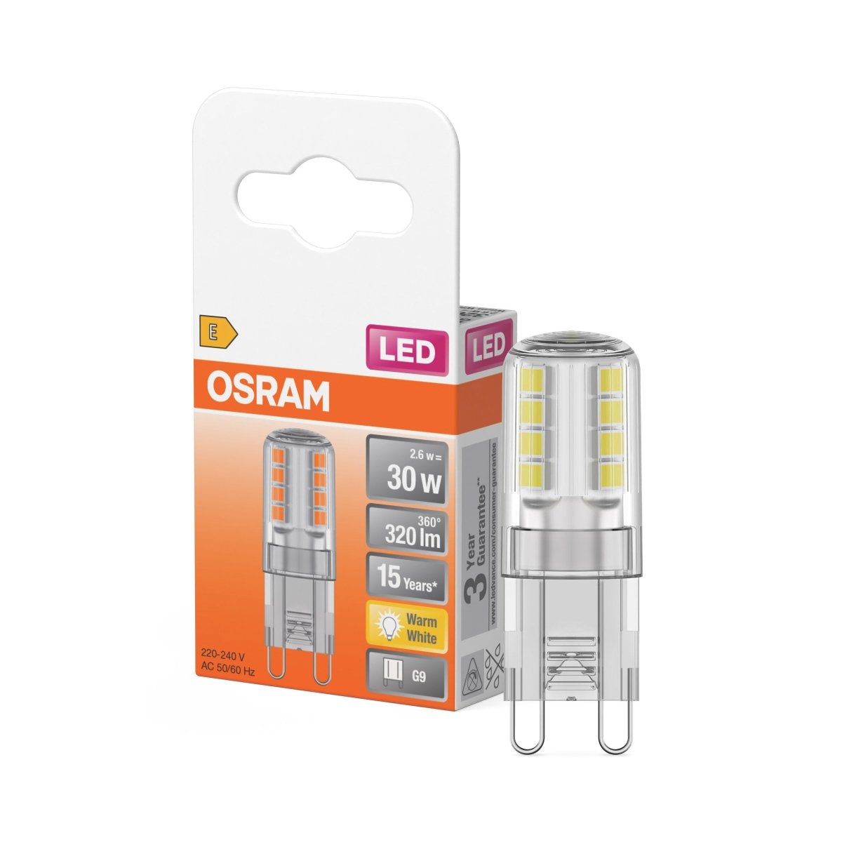 Lampa LED z trzonkiem G9 G9 2,6 W 2700 K 320lm - Poland LEDVANCE e-shop 4058075432338