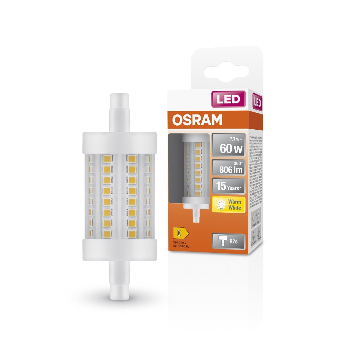 Lampa LED z trzonkiem R7s R7s 7,3 W 2700 K 806lm - Poland LEDVANCE e-shop 4058075432598